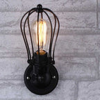 Retro Double Head Grapefruit Wrought Iron Antique Restaurant Corridor Aisle LED Wall Lamp