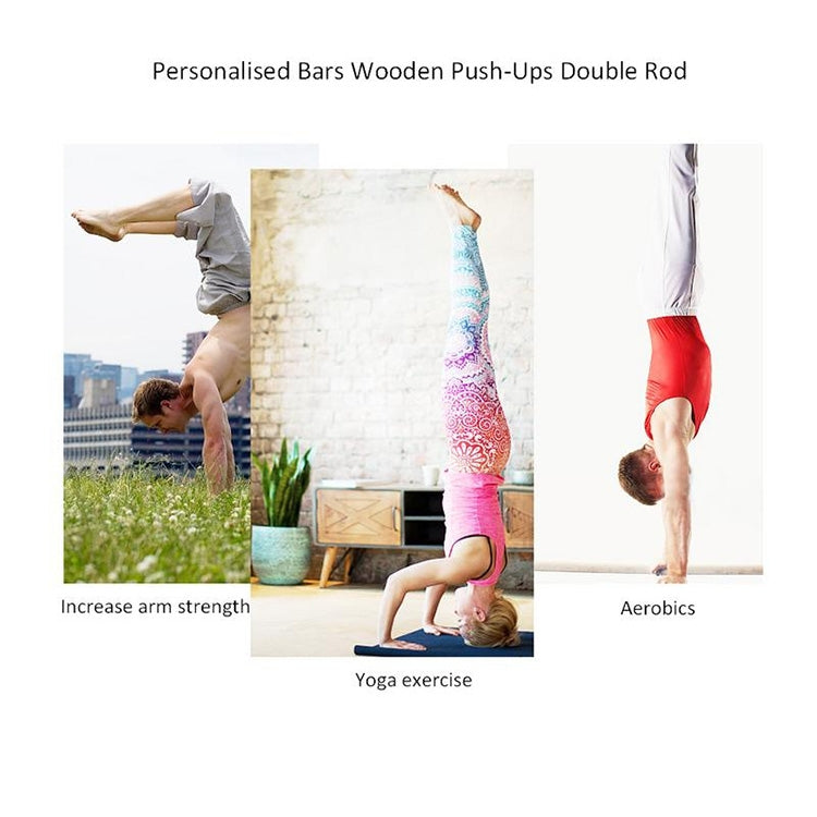 Wooden Single Parallel Bars Upside Down Exercise Stand Push-up Stand, Size: 50cm