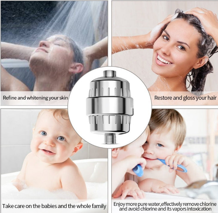 10-15 Layer Activated Carbon Bathroom Shower Filter Bathing Water Filter Purifier Water Shower Set