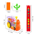 Puzzle Domino Car Electric Train With Sound And Light Music Automatic Licensing Electric Car Toy