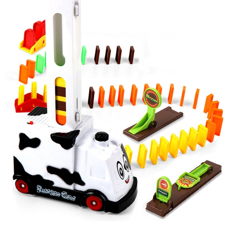 Puzzle Domino Car Electric Train With Sound And Light Music Automatic Licensing Electric Car Toy