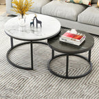 Two-in-one Coffee Table Wrought Iron Table Simple Modern Combination Small Round Table