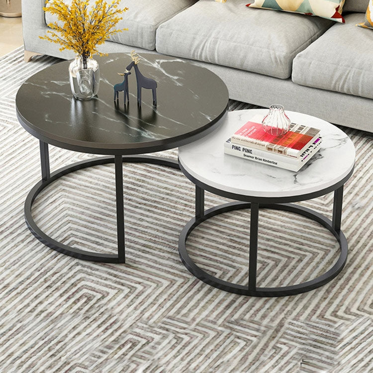 Two-in-one Coffee Table Wrought Iron Table Simple Modern Combination Small Round Table