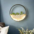 Living Room Background Wall Bedroom Bedside Round Succulent Garden Decorative Wall Lamp
