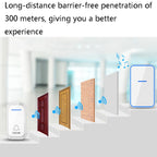 CACAZI A68-2 One to Two Wireless Remote Control Electronic Doorbell Home Smart Digital Wireless Doorbell