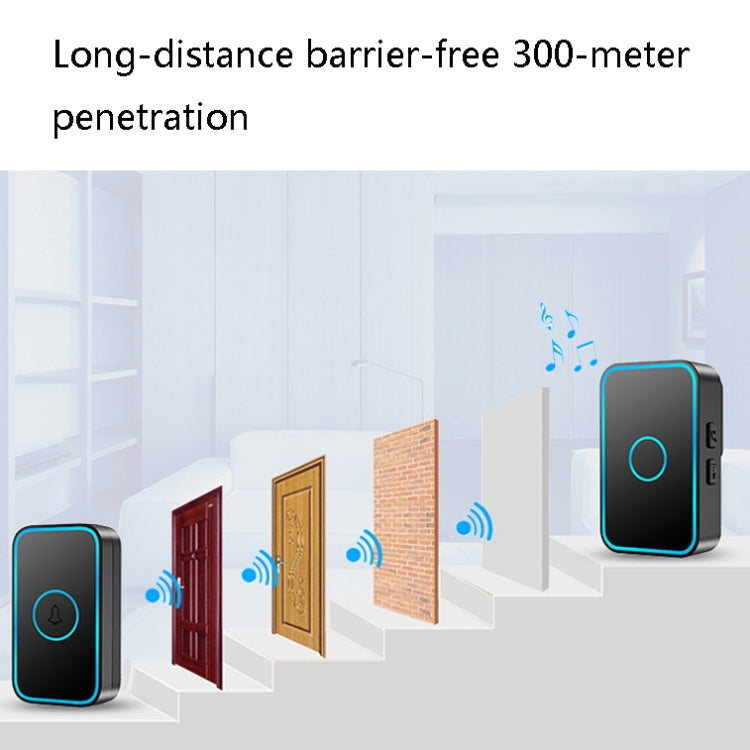 CACAZI A78 Long-Distance Wireless Doorbell Intelligent Remote Control Electronic Doorbell