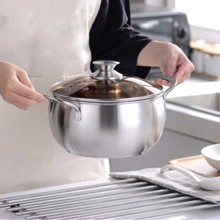 Si Gang 24CM Stainless Steel Drum-shaped Large-capacity Extra Thick Soup Pot