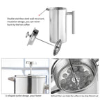 304 Stainless Steel French Pressure Coffee Pot Hand Made Tea Pot