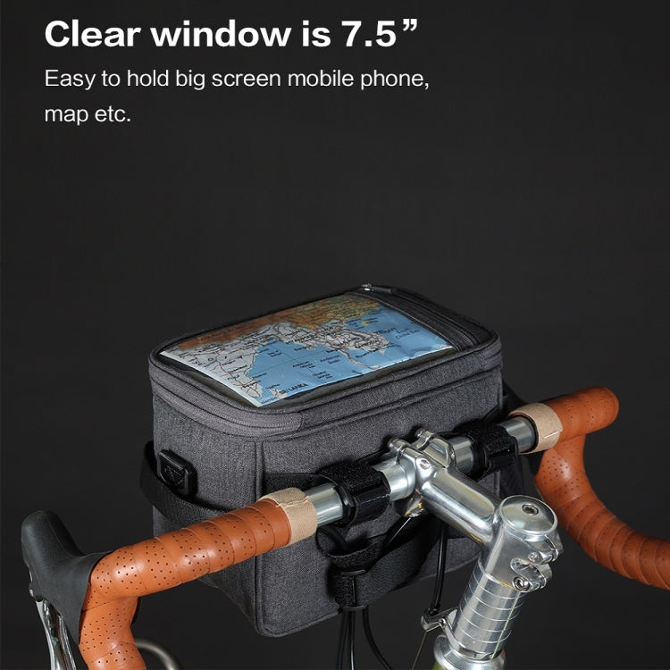 Rhinowalk Bicycle Front Handle Bag Camera Bag Waterproof 7.5 inch Large Touch Screen Navigation Mobile Phone Bag Bicycle Bag