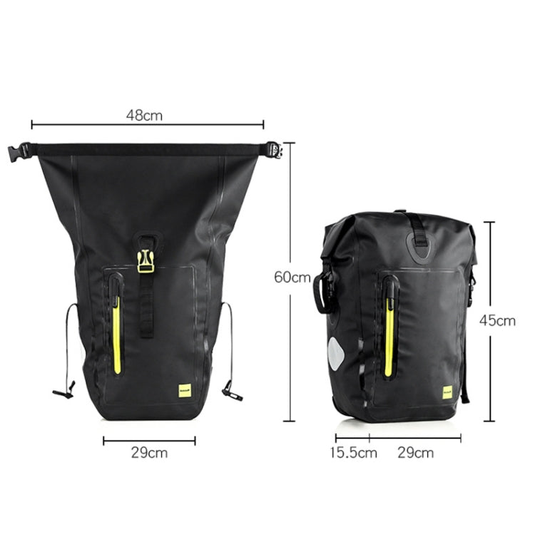 Rhinowalk Bicycle Backpack Full Waterproof Shelf Bag 25L Unilateral Frame Bag Long-distance Travel Bicycle Bag