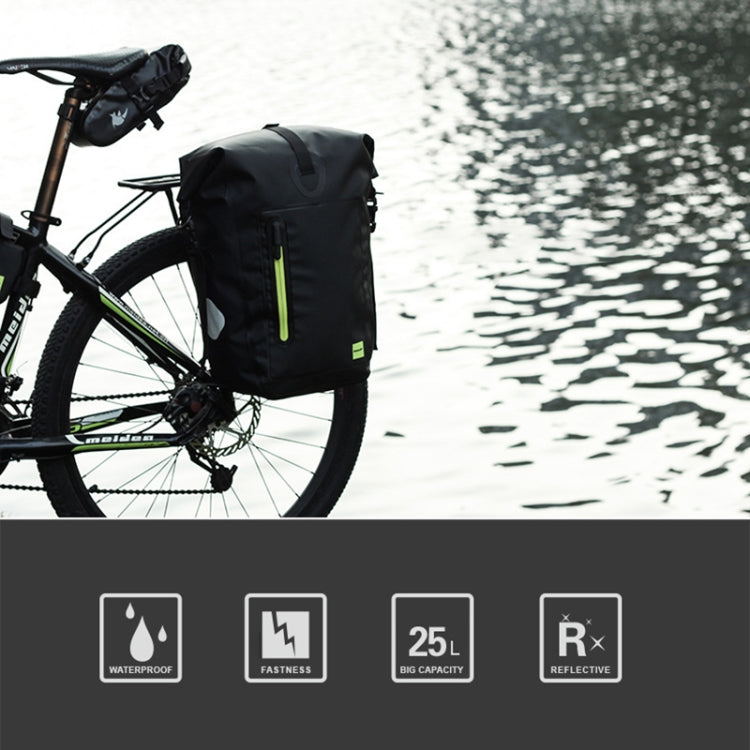 Rhinowalk Bicycle Backpack Full Waterproof Shelf Bag 25L Unilateral Frame Bag Long-distance Travel Bicycle Bag