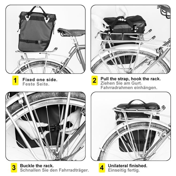 Rhinowalk Three-in-one Multifunctional Bicycle Rear Shelf Pannier Waterproof Long-distance Equipment