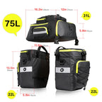 Rhinowalk Three-in-one Multifunctional Bicycle Rear Shelf Pannier Waterproof Long-distance Equipment