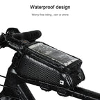 Rhinowalk Bicycle Front Tube Bag Waterproof Mobile Phone Touch Screen Multi-function Bicycle Handlebar Bag