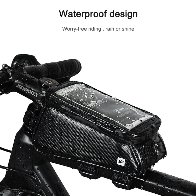 Rhinowalk Bicycle Front Tube Bag Waterproof Mobile Phone Touch Screen Multi-function Bicycle Handlebar Bag