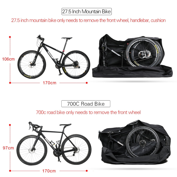 Rhinowalk 26 inch / 27.5 inch Road Bike Mountain Bike Loading Bag Large Capacity Storage Bag