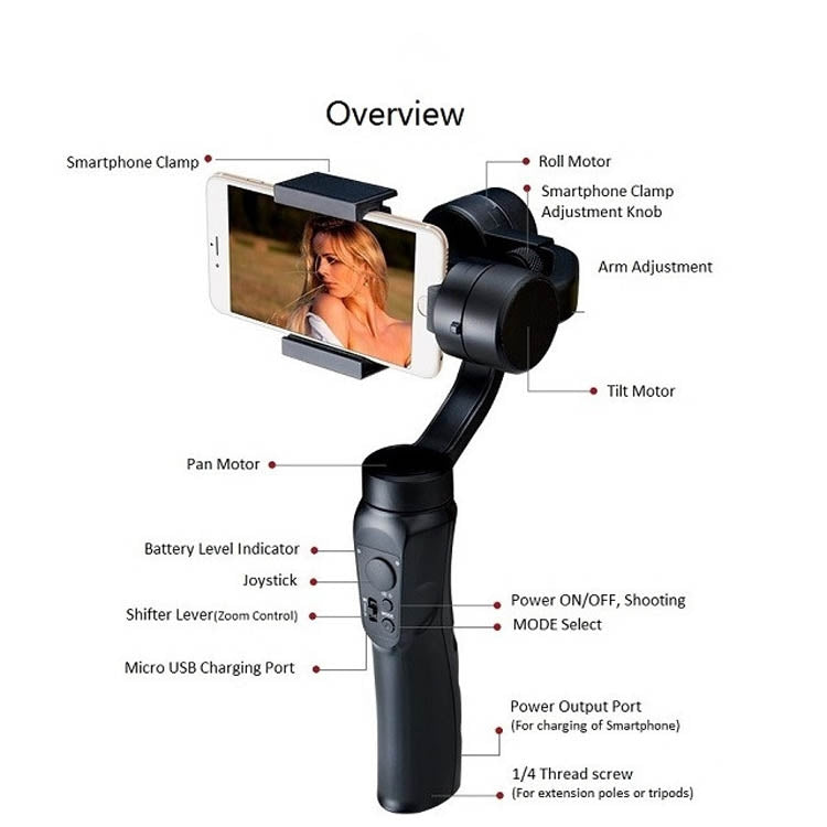 H4 Three-axis Handheld Gimbal Stabilizer For Shooting Stable Shooting, Anti-shake Balance Camera Live Support