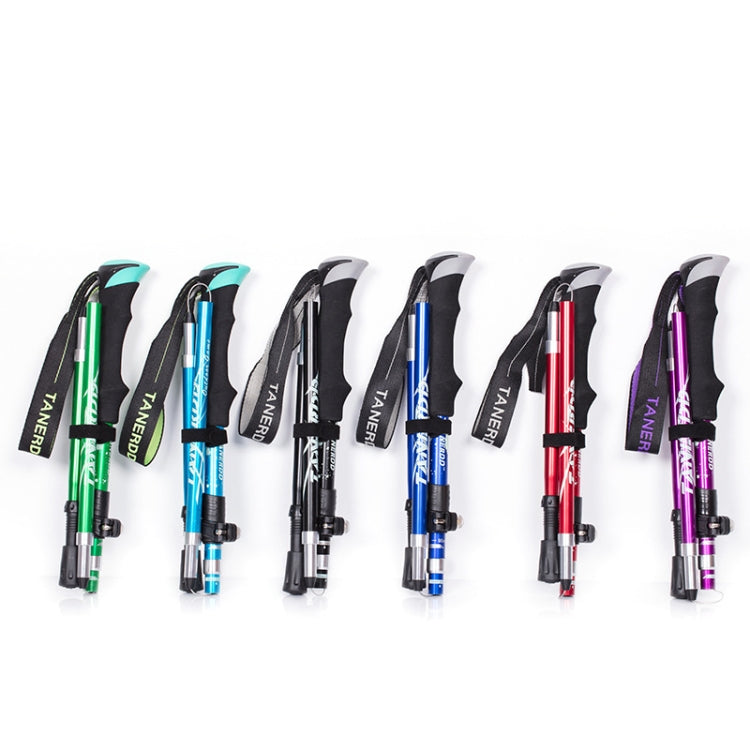 TANERDD TR-D0001 Trekking Poles Aluminum Alloy Folding Outdoor Handrails Trekking Walking Sticks
