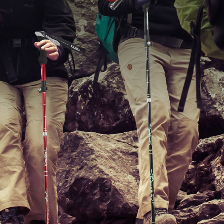 TANERDD TR-D0001 Trekking Poles Aluminum Alloy Folding Outdoor Handrails Trekking Walking Sticks