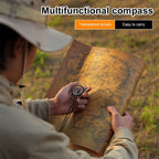 Professional Mini Compass Map Scale Ruler Multifunctional Equipment Outdoor Hiking Camping Survival