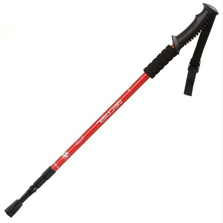 NECASIL Three-section Aluminum Alloy Straight Handle Retractable Trekking Trekking Pole
