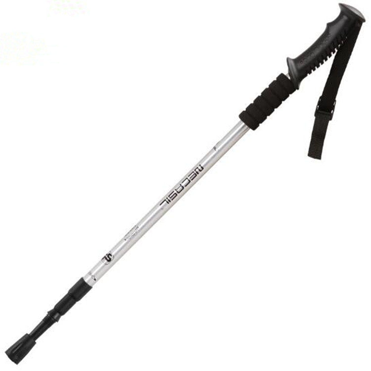NECASIL Three-section Aluminum Alloy Straight Handle Retractable Trekking Trekking Pole