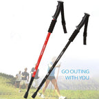 NECASIL Three-section Aluminum Alloy Straight Handle Retractable Trekking Trekking Pole