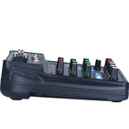 TU04 BT Sound Mixing Console Record 48V Phantom Power Monitor AUX Paths Plus Effects 4 Channels Audio Mixer with USB