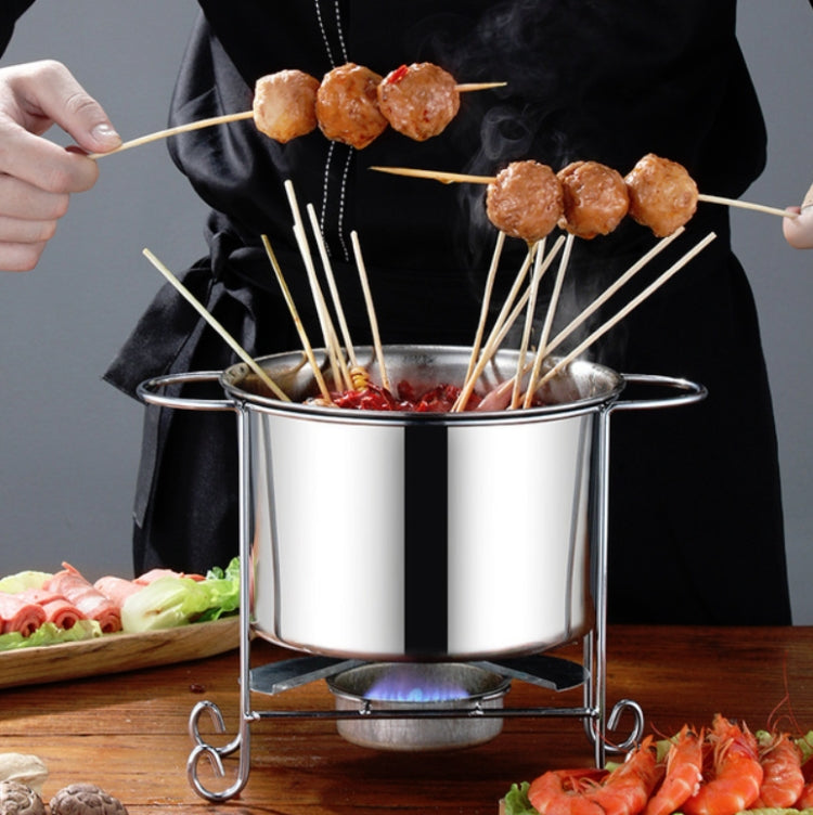 Stainless Steel Pot Rack Single Alcohol Dry Pot Skewers Shabu-Shabu