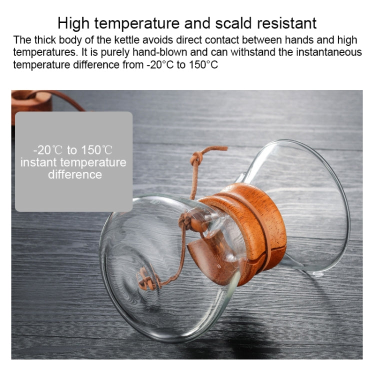 Hand Coffee Pot High Temperature Resistant 400ml Glass Coffee Pot