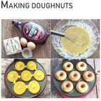 3-in-1 Multi-Function Eleictric Baking Pan Breakfast Maker Donut Sandwich Waffle Maker Pizza Maker, EU Plug