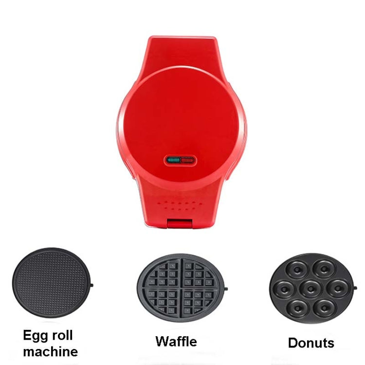3-in-1 Multi-Function Eleictric Baking Pan Breakfast Maker Donut Sandwich Waffle Maker Pizza Maker, EU Plug