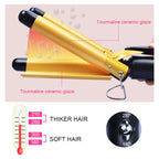 20-32m Automatic Ceramic Perm Splint Hair Curler 3 Barrels Big Wave Hair Curling Iron Tools