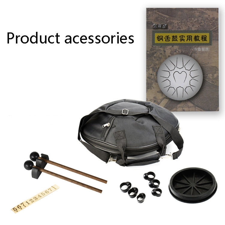 15-Tone Ethereal Drum 14-Inch Steel Tongue Drum Hollow Drum Sanskrit Drummer Disc