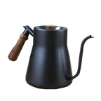 304 Stainless Steel Coffee Hand Pot Wooden Handle Coffee Pot Teflon Long-Mouth Slender Pot
