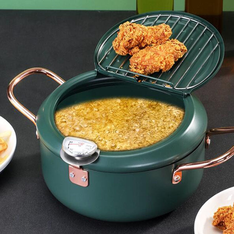 Fryer Pot Household Non-Stick Pan Temperature Control Mini Frying Pot