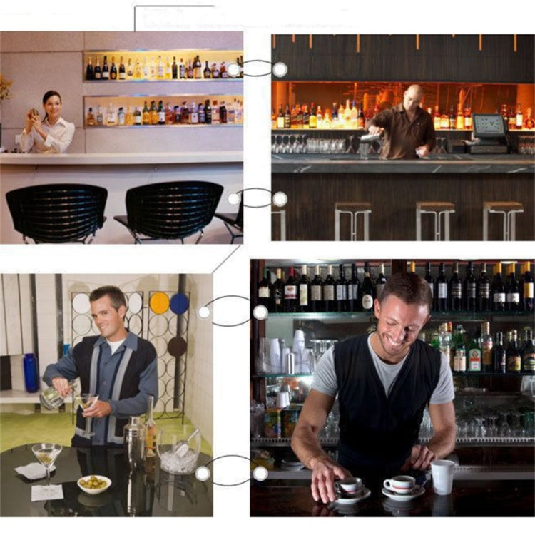 18 in 1 Stainless Steel Cocktail Shaker Set, Oval Bamboo Base, Bar Tool Set