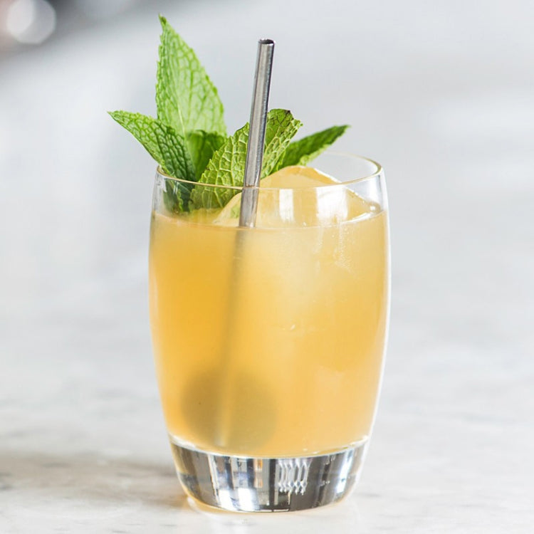 10 in 1 Stainless Steel Shaker Bamboo Stand Set Oblique Mouth Bar Cocktail Bartending Tool