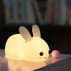 Silicone Rabbit LED Night Light USB Charging Dual-Tone Light Pat Light