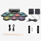 MD862M Bluetooth Drum Set For Beginners Learn To Play Portable Electronic Drums