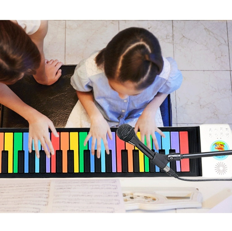 HUA008-49 49-Key Hand-Rolled Foldable Piano Children Color Piano