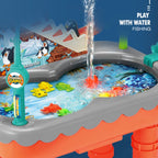 Penguin Stair Climbing Children Electric Magnetic Fishing Toy Multifunctional Game Set
