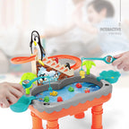 Penguin Stair Climbing Children Electric Magnetic Fishing Toy Multifunctional Game Set