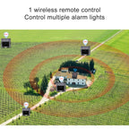 N911F 129dB Wireless Remote Control Solar Human Body Induction Sound Light Alarm