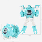3 PCS Children Electronic Watch Cartoon Deformation Robot Toy Watch