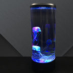 Cylindrical LED Simulation Jellyfish Light USB Powered Colorful Jellyfish Atmosphere Light