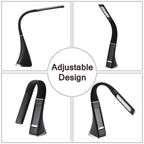 U2 5W 3-Level Dimmable LED Leather Texture Desk Lamp With Temperature/Clock/Calendar Display