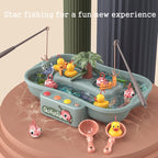 Play House Children Educational Electric Cycle Rotating Fishing Station Summer Water Game Toy Set