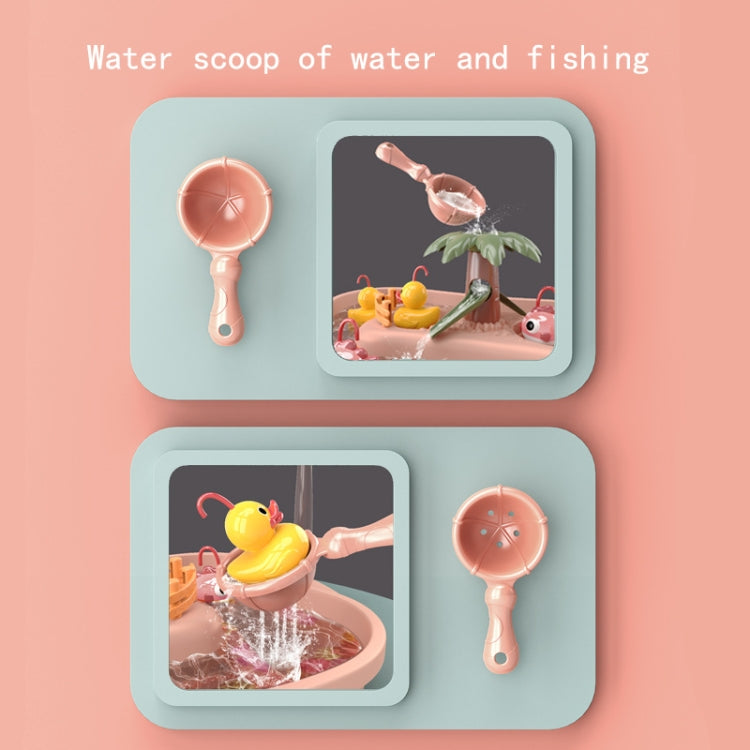 Play House Children Educational Electric Cycle Rotating Fishing Station Summer Water Game Toy Set