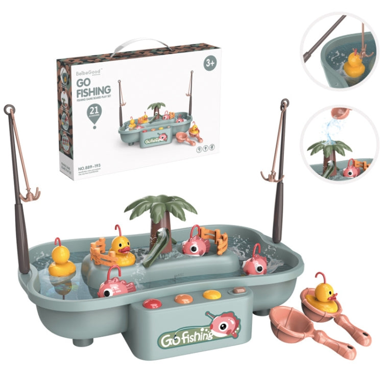 Play House Children Educational Electric Cycle Rotating Fishing Station Summer Water Game Toy Set